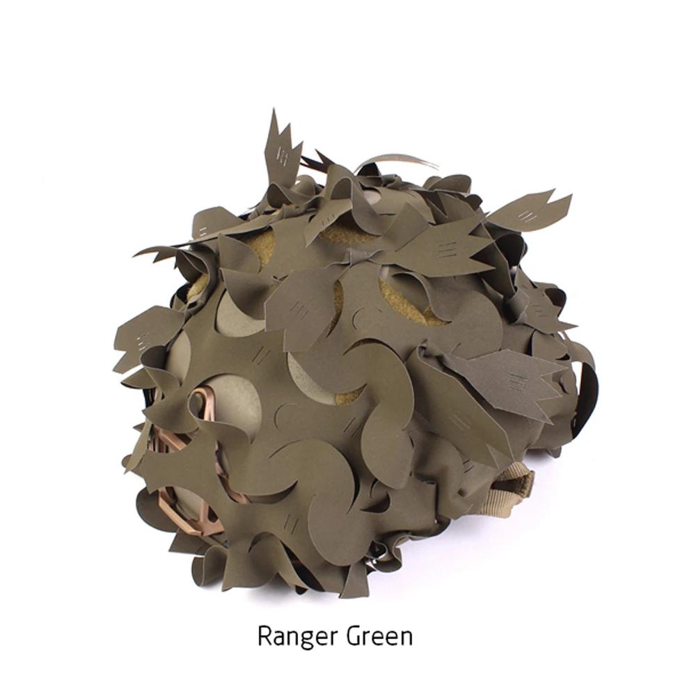 Tactical PREDATOR GHILLIE Helmet Cover Camouflage Cloth 3D Camo Net OT20