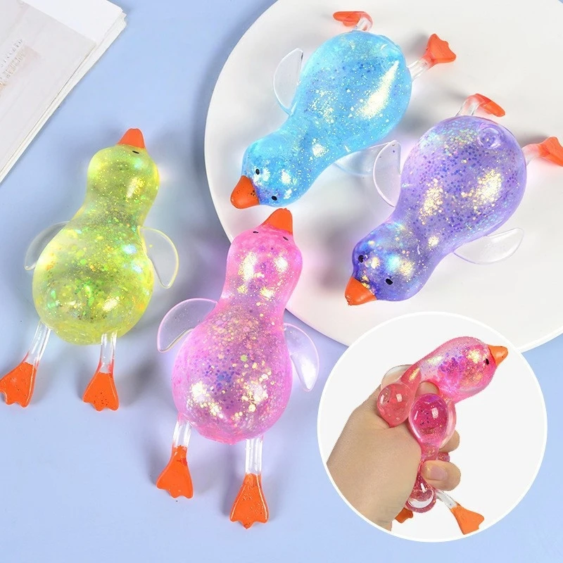 Squishy Colorful Little Duck Pinch Fun Fidget Toy Adult Decompression Slow Rebound Vent Squeeze Ball Children Birthday Gift