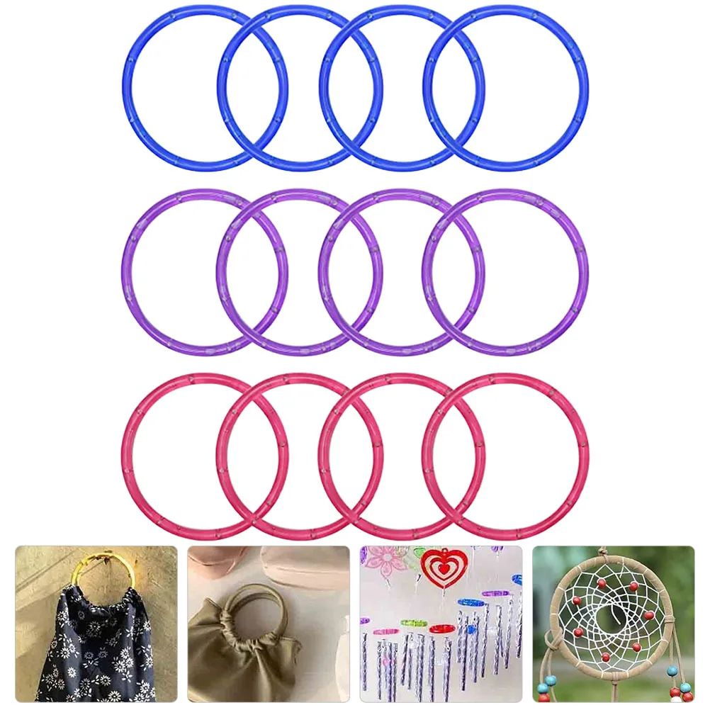 

12Pcs Acrylic Wind Chime Rings Lightweight Durable DIY Wind Chime Circles Dream Catcher Handmade Craft Supplies