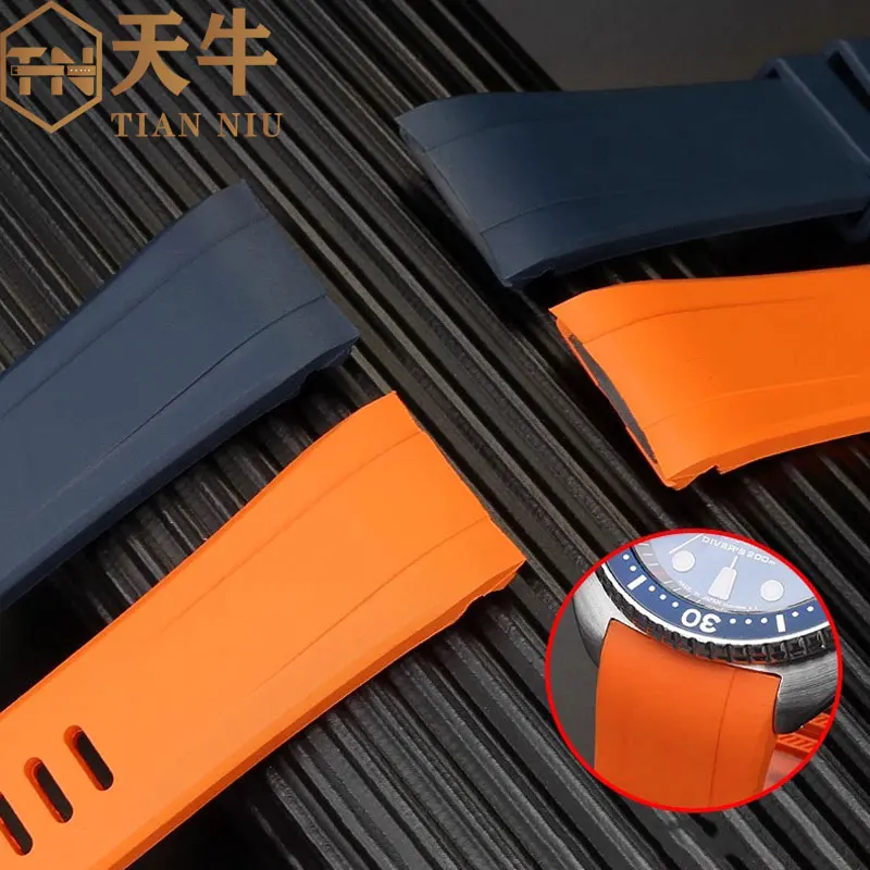 20mm22mm High-quality rubber watchband  For SEIKO PROSPEX SSC813P1 SSC909P1 for SRPE99K1 SRPA21J1 series men strap bracelet