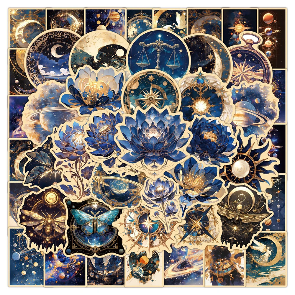 

10/30/50pcs Cartoon Punk Flower Planet Constellation Aesthetic Stickers DIY Laptop Motorcycle Car Phone Cool Waterproof Sticker