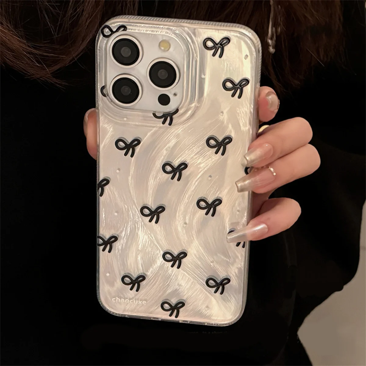 

Luxury Bow Knot Phone Case For iPhone 17 Pro Max 16 13 11 15 14 Plus 12 17 Air 16promax 15promax 17promax Hard IMD Funda Cover