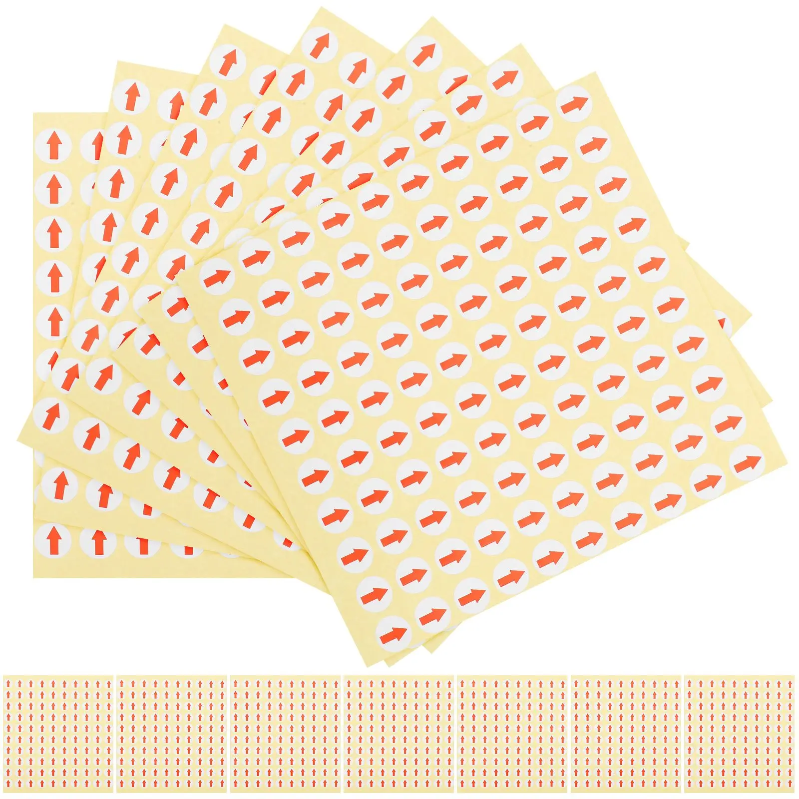 3200 PCS 빨간색 화살표 라벨 원형 스티커 라벨 도트 스티커 표시기 테이프 결함 양각 사무실