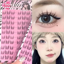 10 Rows Lazy Cat Elf Eyelashes DIY Single Lash Cluster Segmented Lasting Waterproof Lashes Extension Kit Makeup Tools