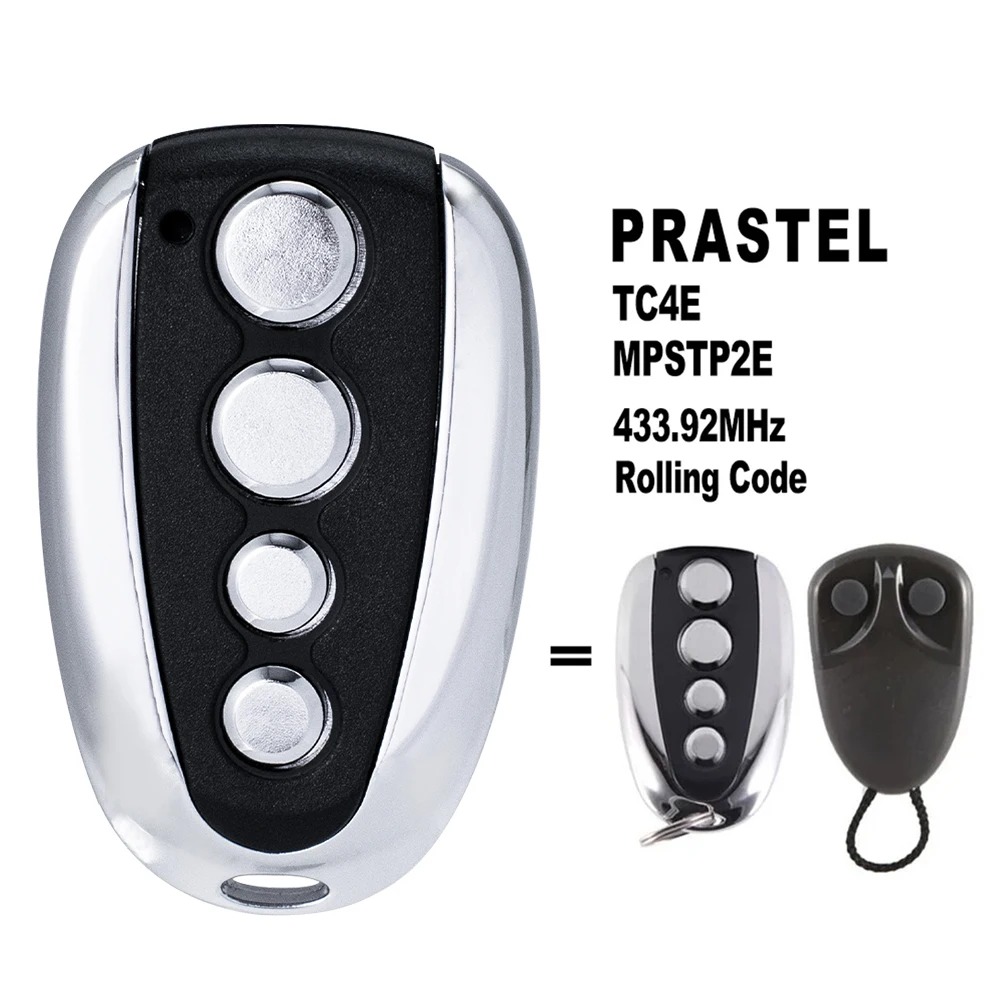 PRASTEL TC4E MPSTP2E Garage Door Remote Control 433.92MHz 433 Rolling Code Handheld Transmitter Opener