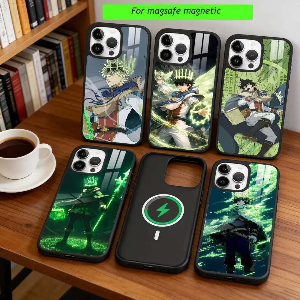 

Anime Black Clover Phone Case For iPhone17,16,15,14,13,12,11 Plus,Pro Magnetic with Magsafe Wireless Charging