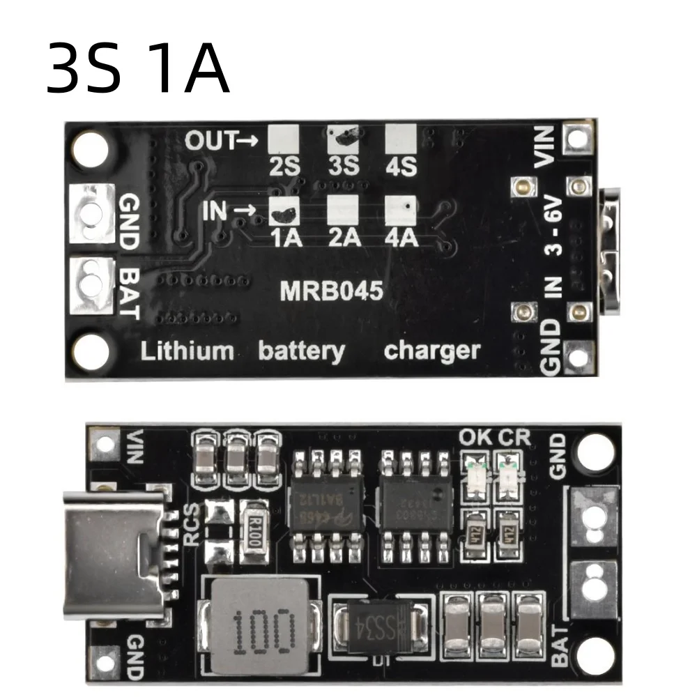 3S 1A Type C To 8.4V 12.6V 16.8V Boost Polymer Li-Ion Charger 7.4V 11.1V 14.8V 18650 Lithium Battery