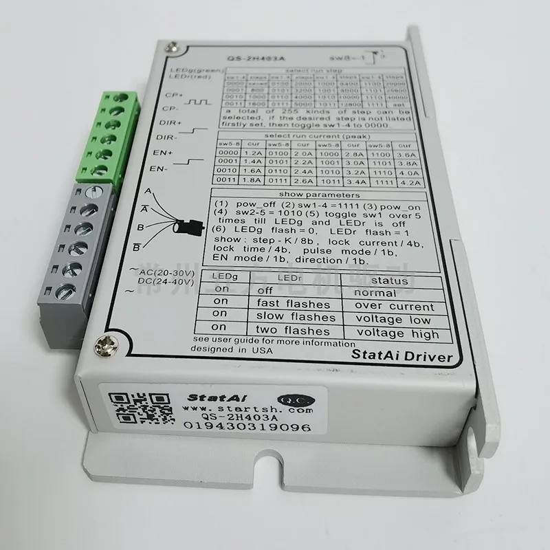 CNC StatAi QS-2H403A two-phase stepper motor driver new generation full digital stepper driver suitable for 23HS2003 23HS3002Z