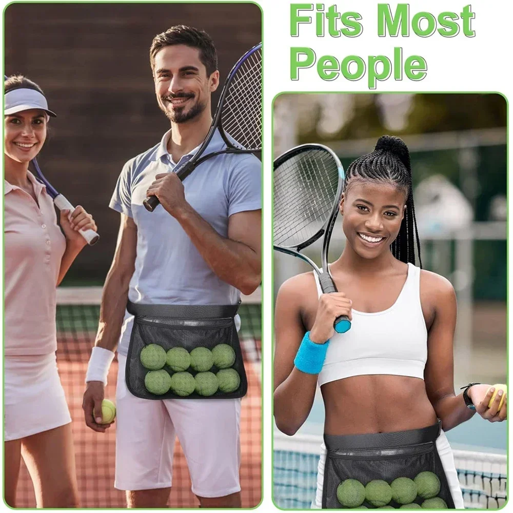 Tennis Ball Band Holder, Ajustável Pickleball Cintura Pouch Holder, Malha, Hip Ball Bag, Portador de bolsa, Segurando 8-10 Pickle Balls