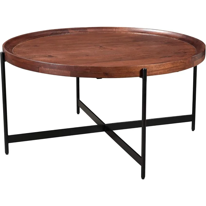 Brookline-Table basse ronde de 42 po, châtaigne moyenne