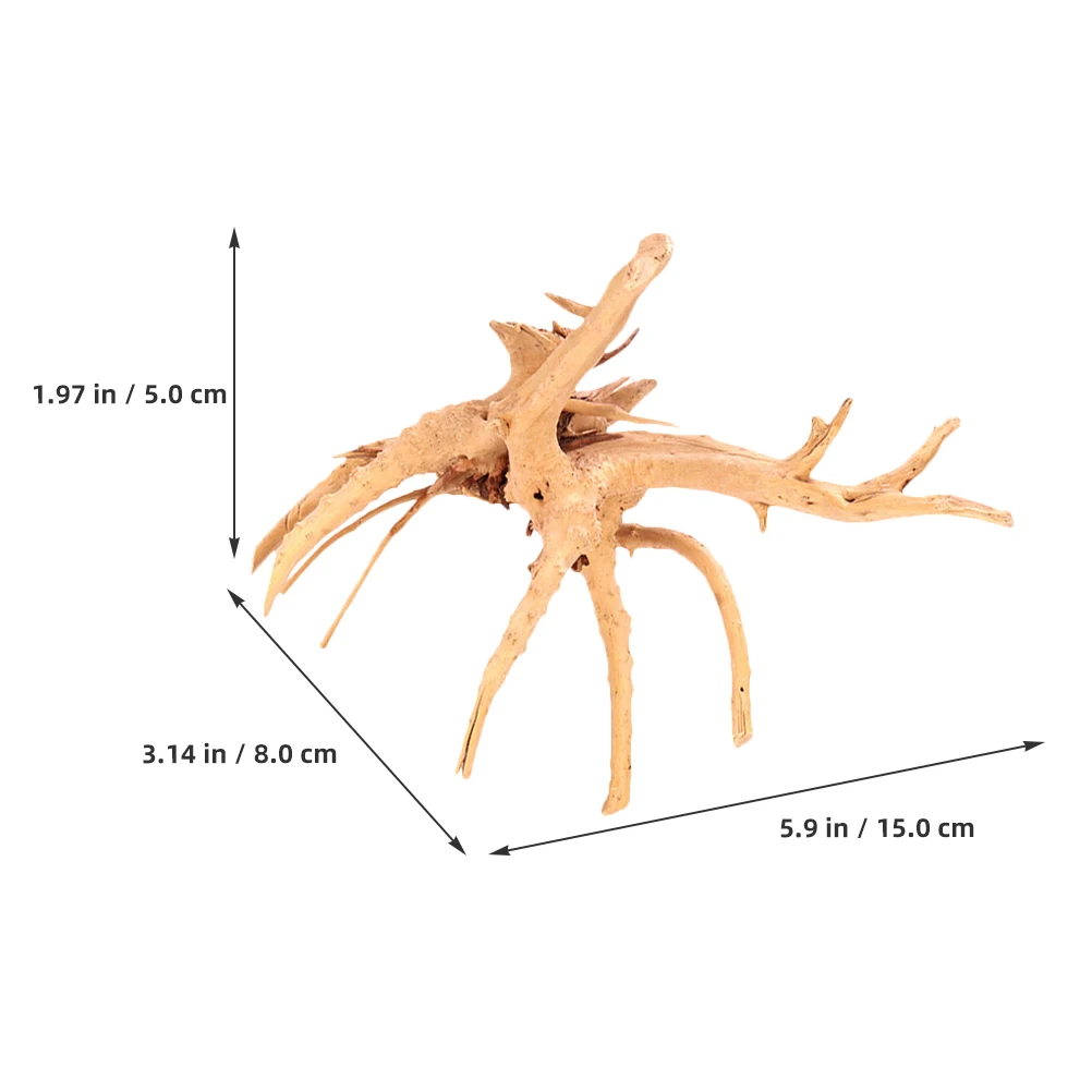 

2 Pcs Decoration Aquarium Ornaments Fish Tank Landscaping Driftwood for Betta Freshwater Rhododendron