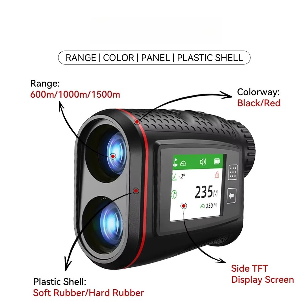 Laser Rangefinder 600M Distance Meter for Golf and Hunting Telescope with Slope Angle Measurement USB Range Finder