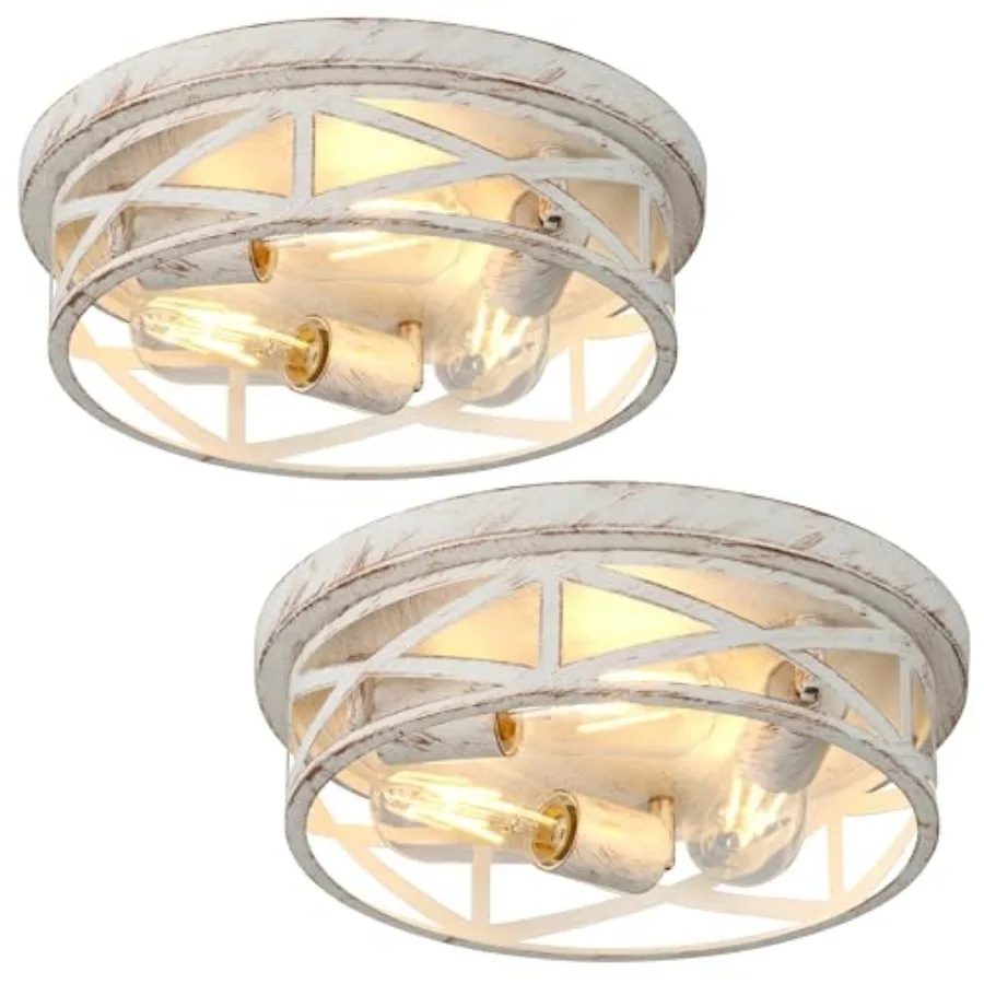 13 inch Flush Mount Ceiling Light Fixtures, 3-Light Modern Hallway Light Fixtures Ceiling, Light Fixture Ceiling Mount for Farm