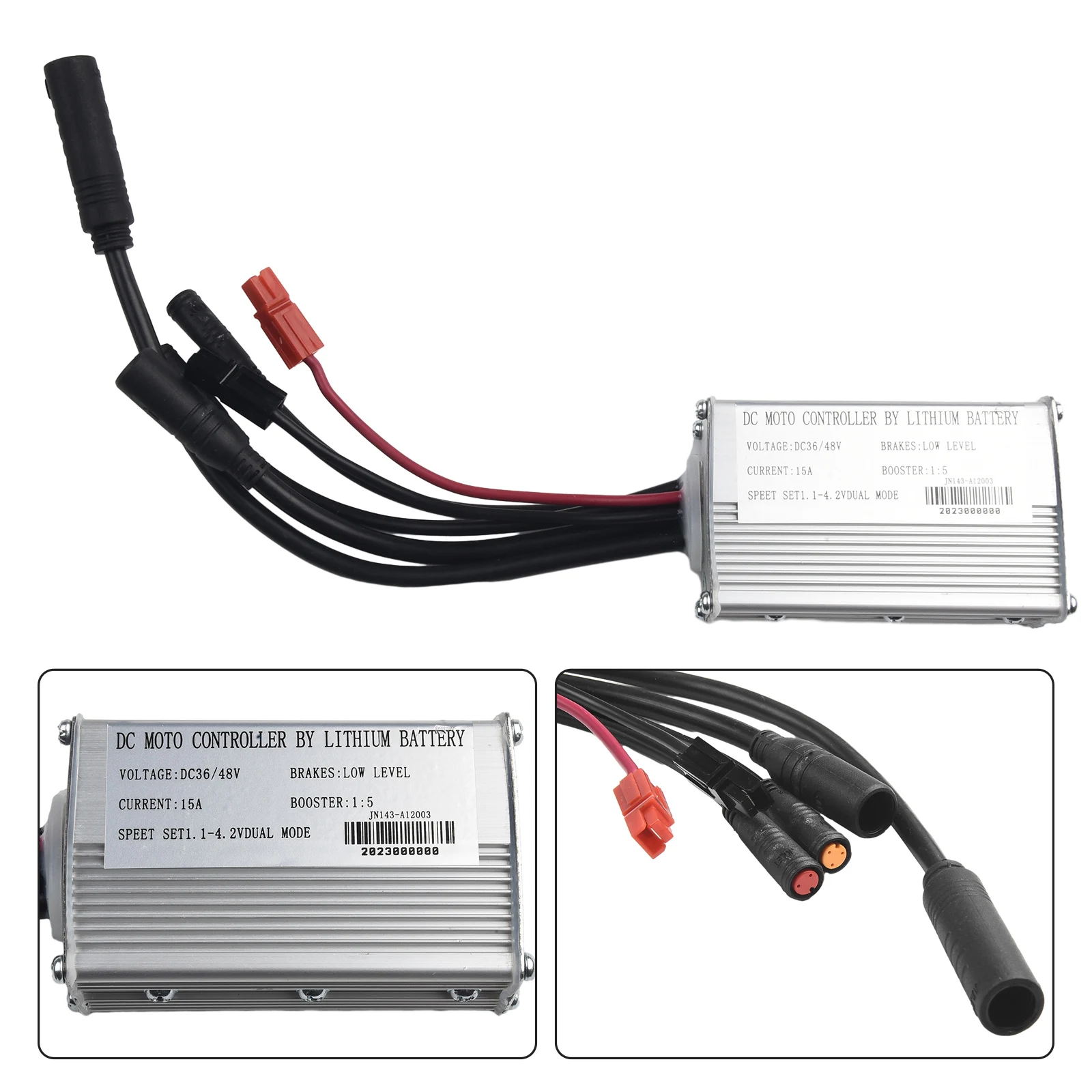 

Ebike Controller JN Controller JN 15A Controller Booster 1:5 Brushless Hub Motor Cable Length 15cm DC 36V/48V 1pc