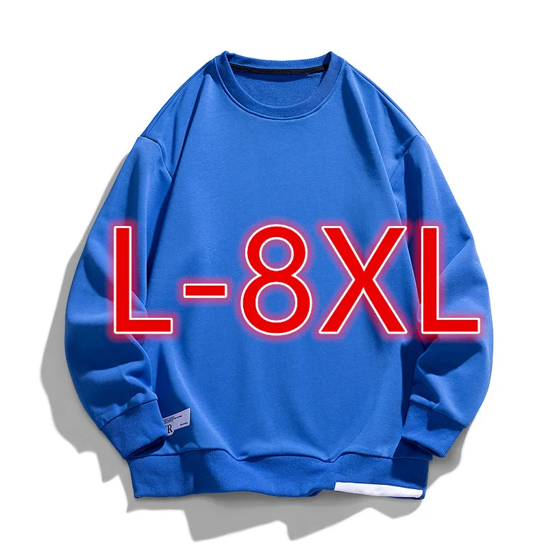 

Pullover Sweatshirt Men Big Size Sweater Plus Size Men's Tops Sudaderas Hombre Long Sleeve T-shirt L-8XL Men Clothing