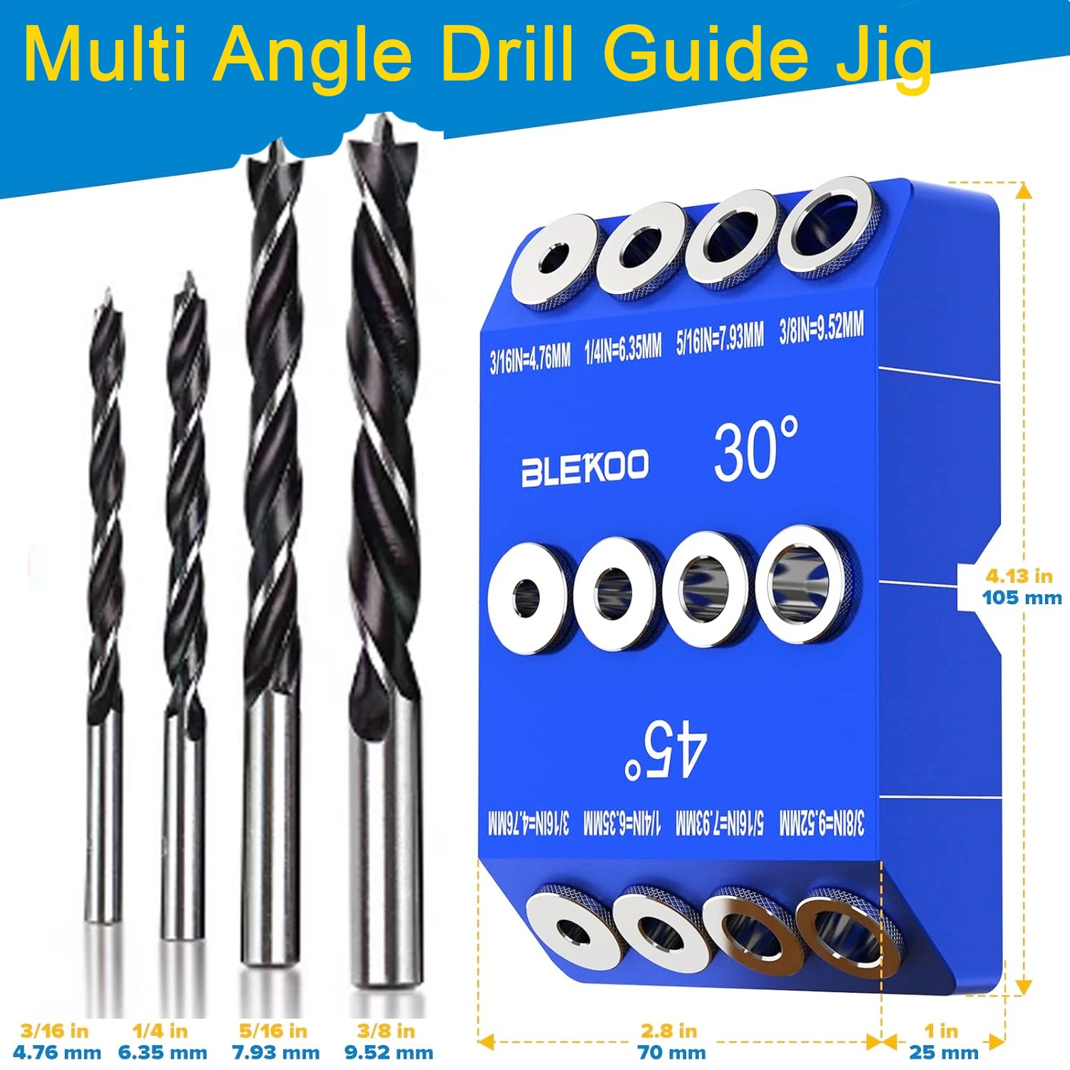 

Направляющее для углового сверла 30, 45, 90 градусов для ручной дрели, направляющее для углового сверления для прямых отверстий и углового сверления, используемое для лестниц