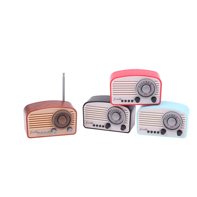 1pc accessori in miniatura per casa delle bambole Retro Radio simulazione decorazione della camera da letto modello giocattoli regalo invernale per la decorazione della casa delle bambole