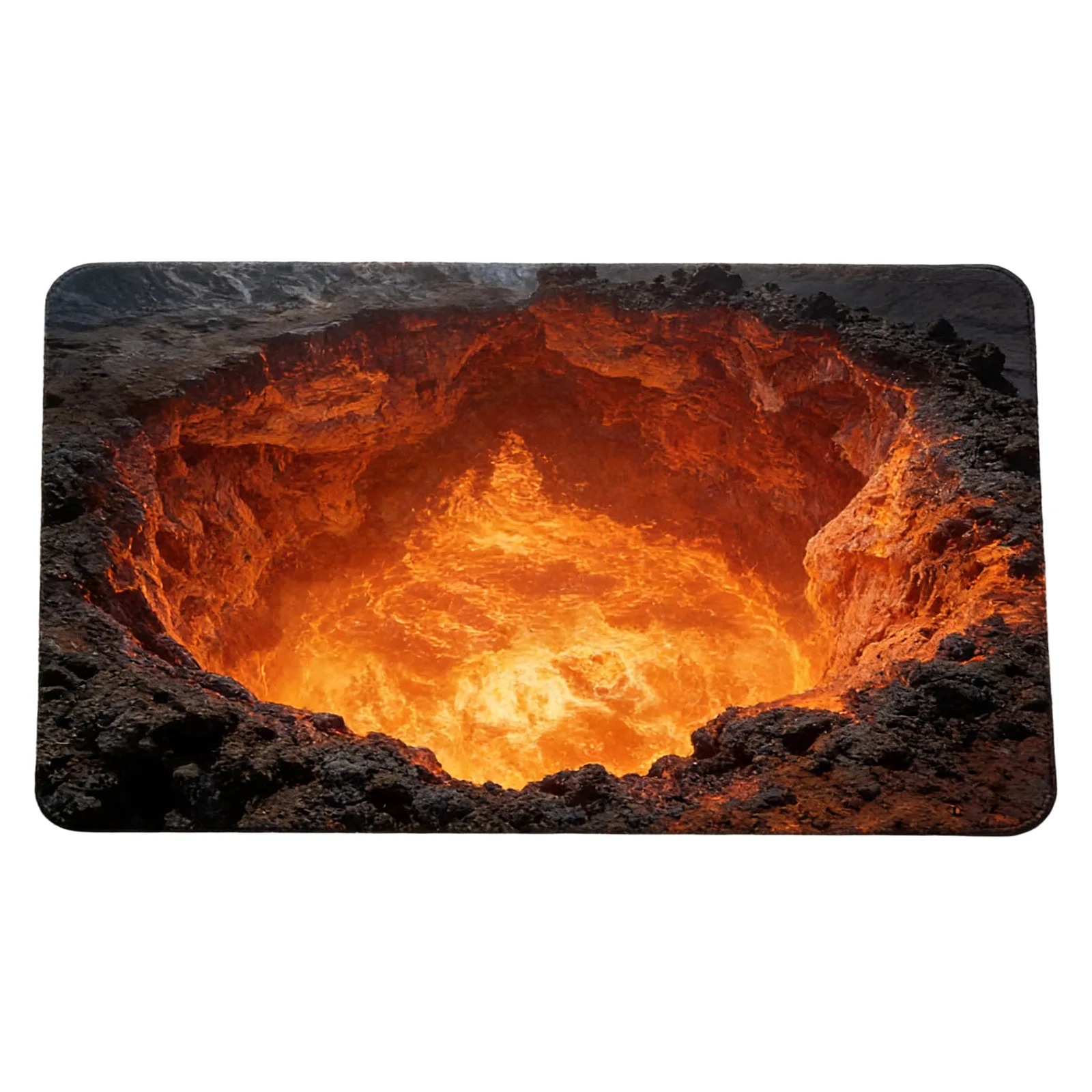 Lava Flow Doormat Unique 3D Design for Home Decor | Volcanic Themed Rug Entrance Mat Anti Slip Carpet Can Be Machine Washed