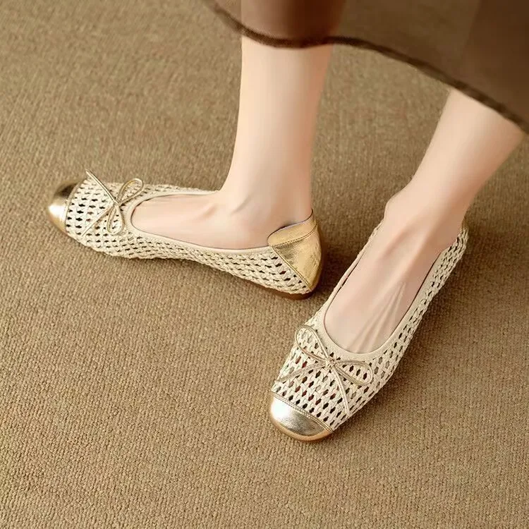 Женские летние лоферы, роскошные повседневные социальные платья, модные уличные туфли без шнуровки на плоской подошве с круглым носком, удобные сандалии для женщин Женские летние лоферы, роскошные повседневные социальные платья, модные уличные туфли без шнуровки на плоской подошве с круглым носком, удобные сандалии для женщин