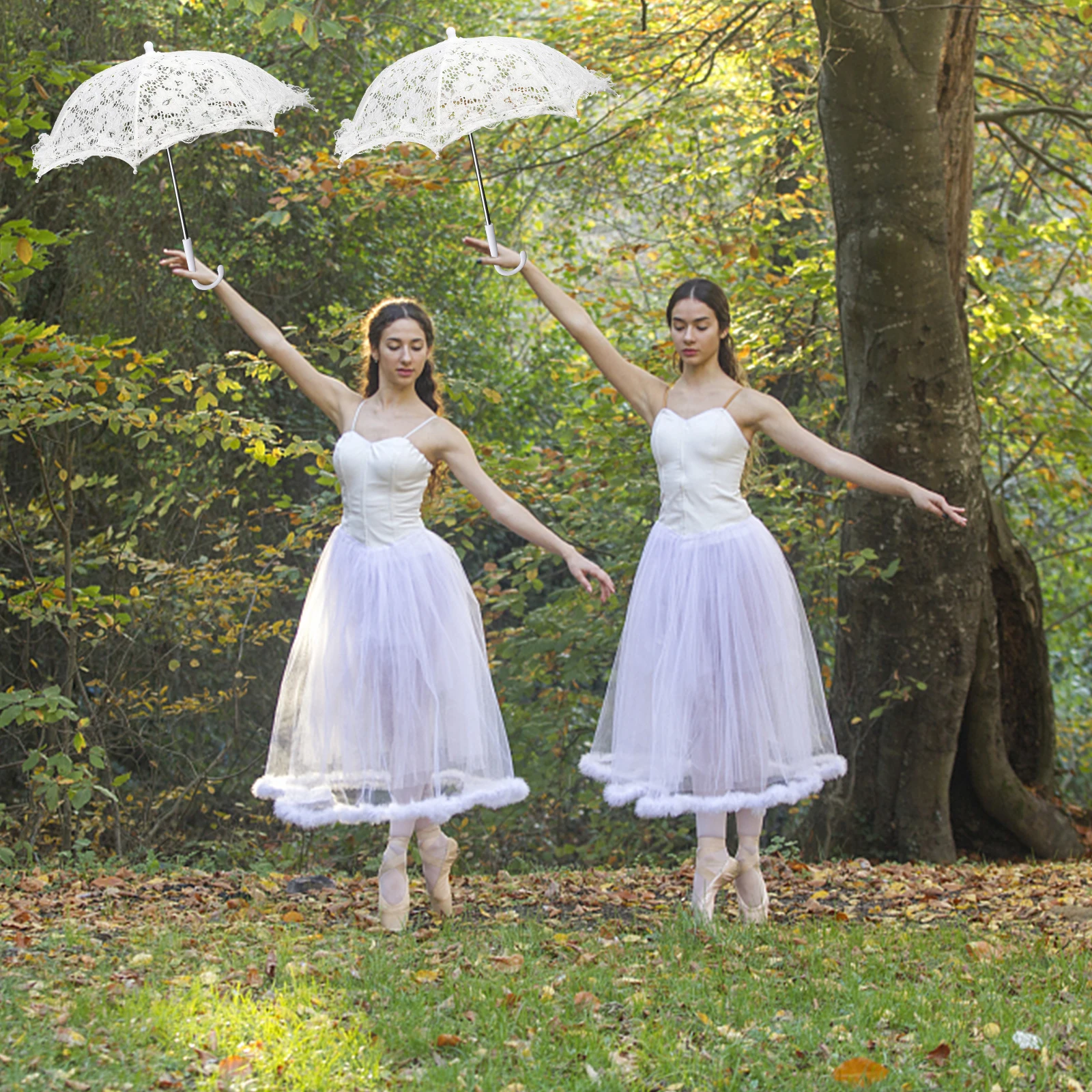 

Children's Dance Decoration Umbrella Kids Lace Ornament Mini Parasol Elegant Wedding Prop Smooth Edges Vintage Style