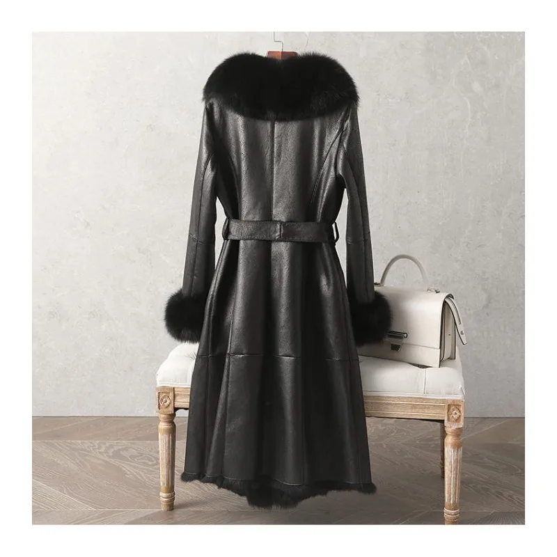 

High Quality High Appearance Level Imitation Fox Fur Integrated Coat Women's Medium and Long Winter Slim-fit Simulated Fur Coat