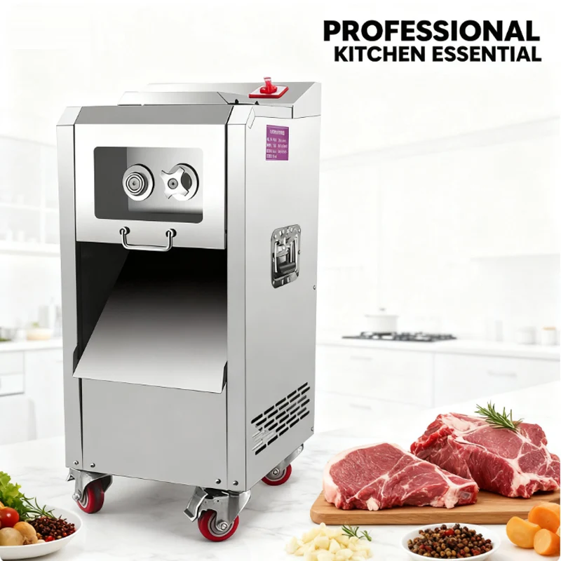 

Электрическая машина для резки мяса, коммерческая мясорубка из нержавеющей стали для овощерезки 110 В 220 В