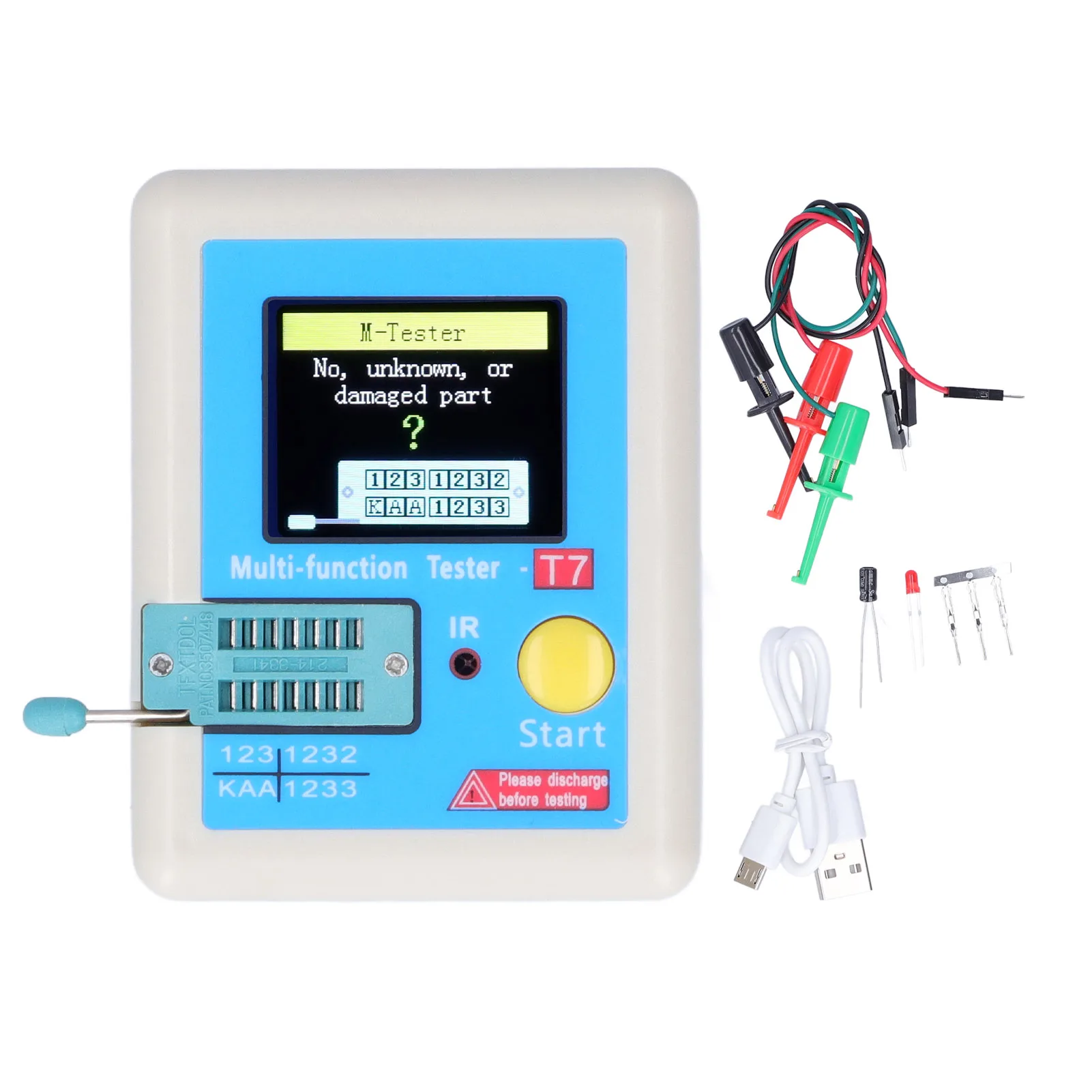 

Высокоскоростной тестер транзисторов, цветной экран, детектор транзисторов, функция самокалибровки, портативный измеритель емкостного сопротивления