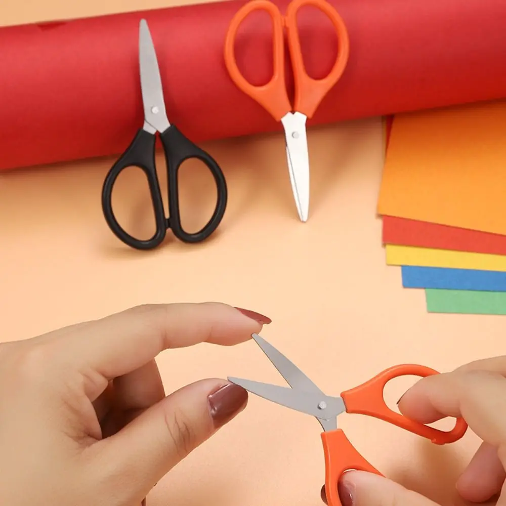 Portable Safe Mini Scissor Paper Work Handwork Mini Pocket Scissors Stainless Steel Small Paper Cutter Office School