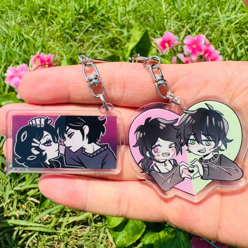 Game The Coffin of Andy and Leyley Andy Cosplay Anime Accessories Badge Keychain Game Key Chain Pendant Cartoon Gifts