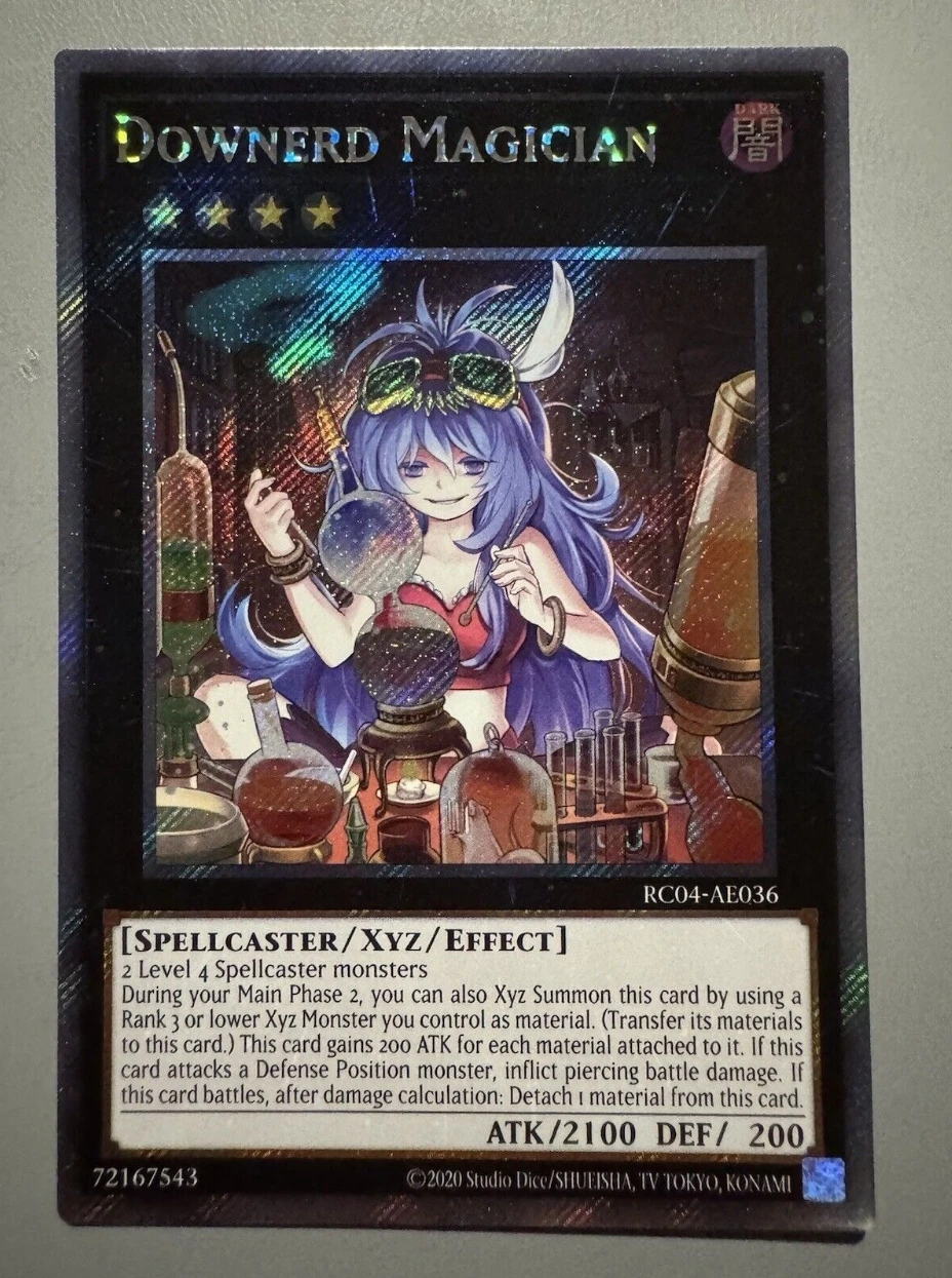 Yugioh KONAMI Duel Monsters RC04-AE036 Downerd Magician Extra Secret Rare Asian English Collection Mint Card