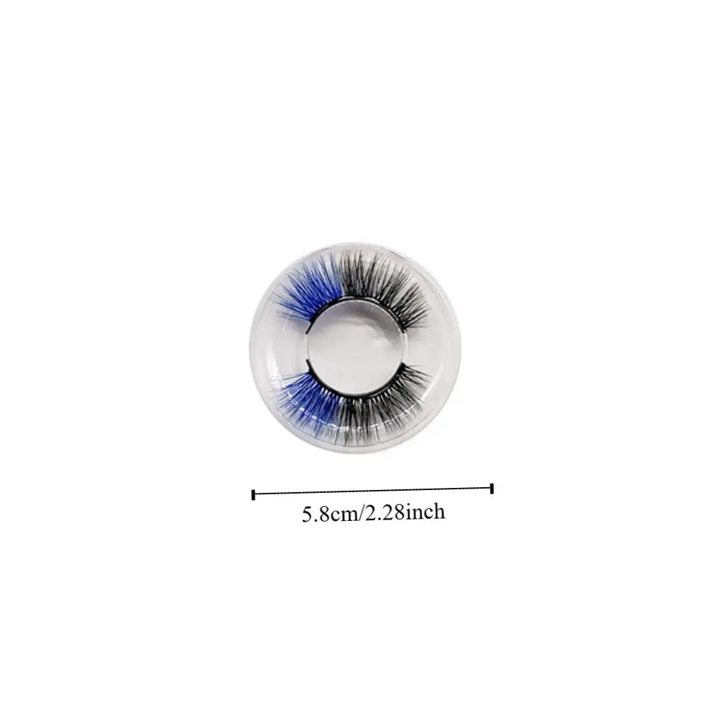 Hand-made Hand-made Magnetic Eyelash Reusable Natural 5D Mink Lashes Colored Fluffy False Eye Lashes Stage