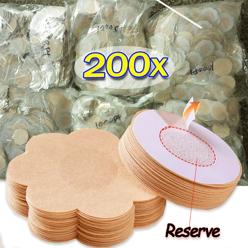 

2/200pcs Women's Invisible Nipple Pasties Breast Lift Tape Overlays on Bra Stickers Chest One-off Nipple Covers Pads Accessories