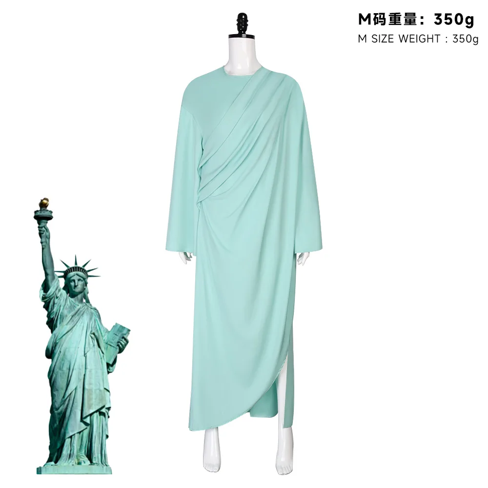 

Американский костюм Статуи Свободы на Хэллоуин, римская Тога, День независимости, костюм для косплея