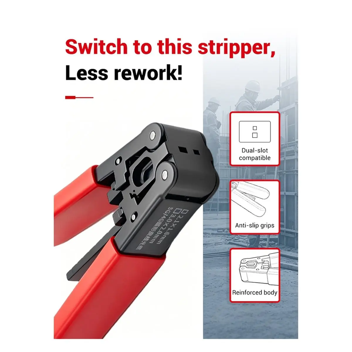 Optical Fiber Wire Stripper Multi-Functional 5G/4G Dual-Purpose Fiber Optic Cable Stripper Drop Cable Stripper