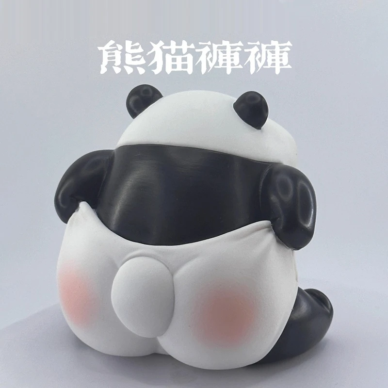 Figurka Panda Kuku Handmade, Panda na Dietie, 3. Seria, Modne Zabawki, Urocza Dekoracja na Biurko, Prezent Urodzinowy dla Fanów