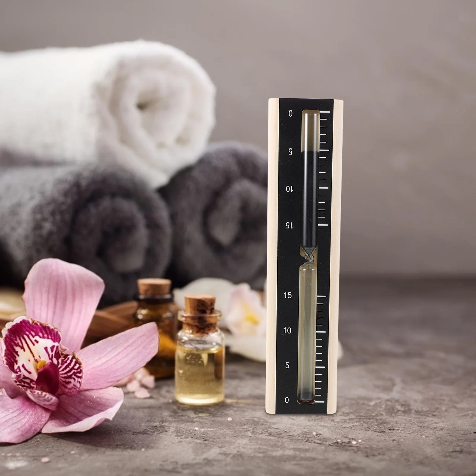 

Sand Countdown Clock for Sauna Hour Glass with Home Timer Culinary Hourglass Black Chefs