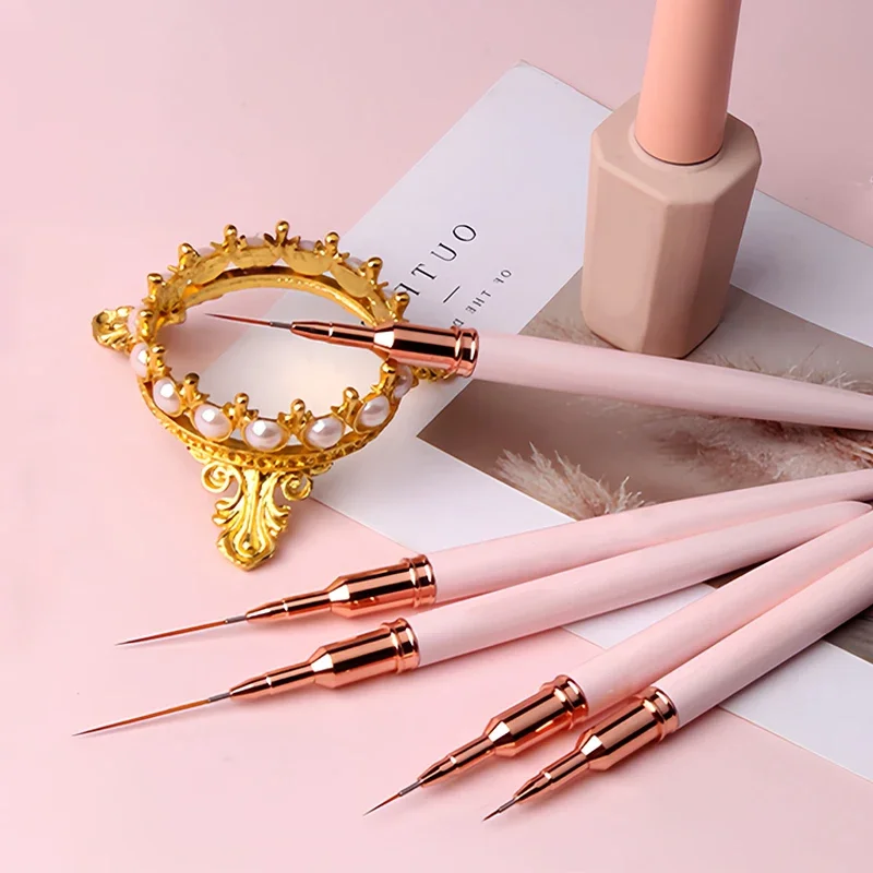Ensemble de pinceaux à rayures pour nail art, 7/9/11/15/25mm
