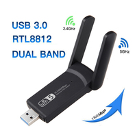 2.4GHz+5GHz Dual Band USB Wifi Adapter 1300Mbps Wireless Network Card With Antenna Wireless USB WiFi Adapter Dongle Network Card