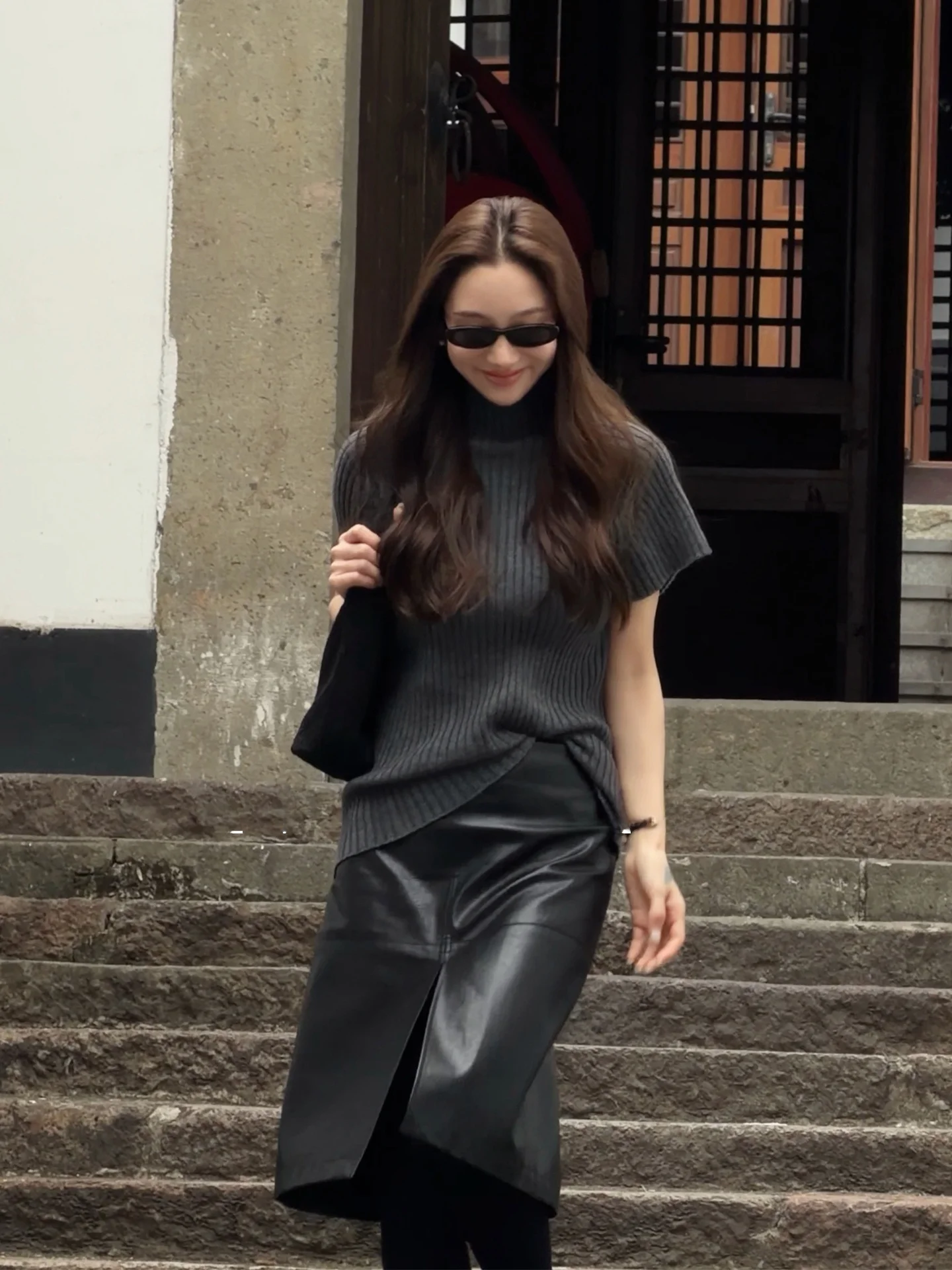 

LiHuiEr Women's Knitted Sweater f High Collar Casual Loose Fit Inner Wear ort Sve Fine Gauge Wool Blend Color