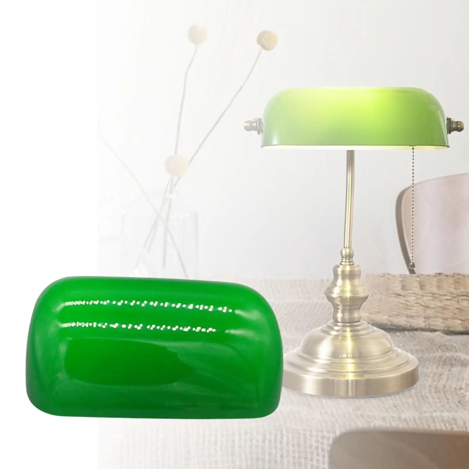 

Green Glass Bankers Lamp Shade Replacement Cover Lampshade for Antique Lamp Bank Desk Lamp Shade Retro Lampshade Decor