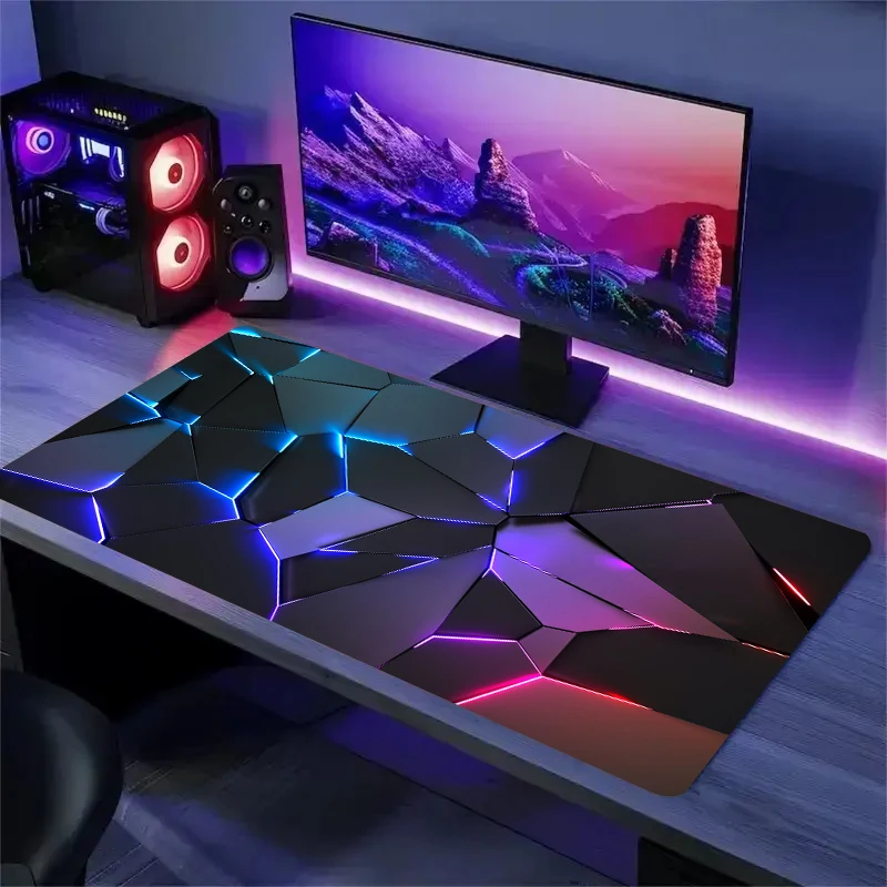 Geometric Pattern 3D Mouse Pad Computer Laptop Mouse Pad Office Large  Gaming Mousepad Rubber Bottom Non-Slip Desk Mat 900X400