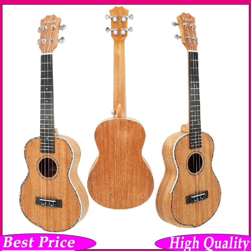 IRIN Ukulele 26-Inch Full Peach Blossom Core Wood Arm Guard with Colorful Shell Inlaid For Ukulele With A Tail Nail UK-26KTH