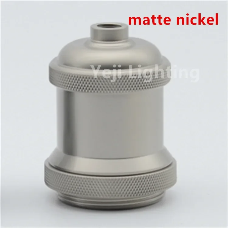 Decorative Colorful matte nickel Lamp holder Edison retro Aluminum cap socket E27 Led bulb Tube light Lighting accessories