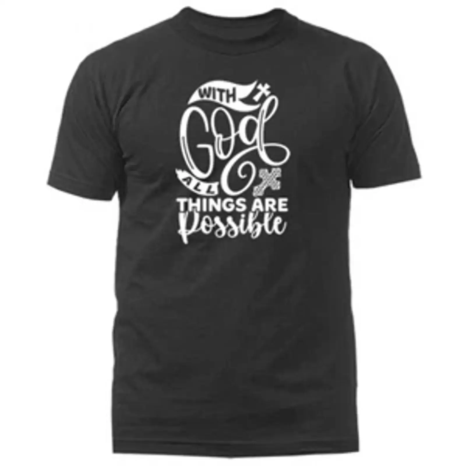 With God All Things are Possible Christian Religious T shirt vintage Washed fashion Stylish designer clothes Comfortable