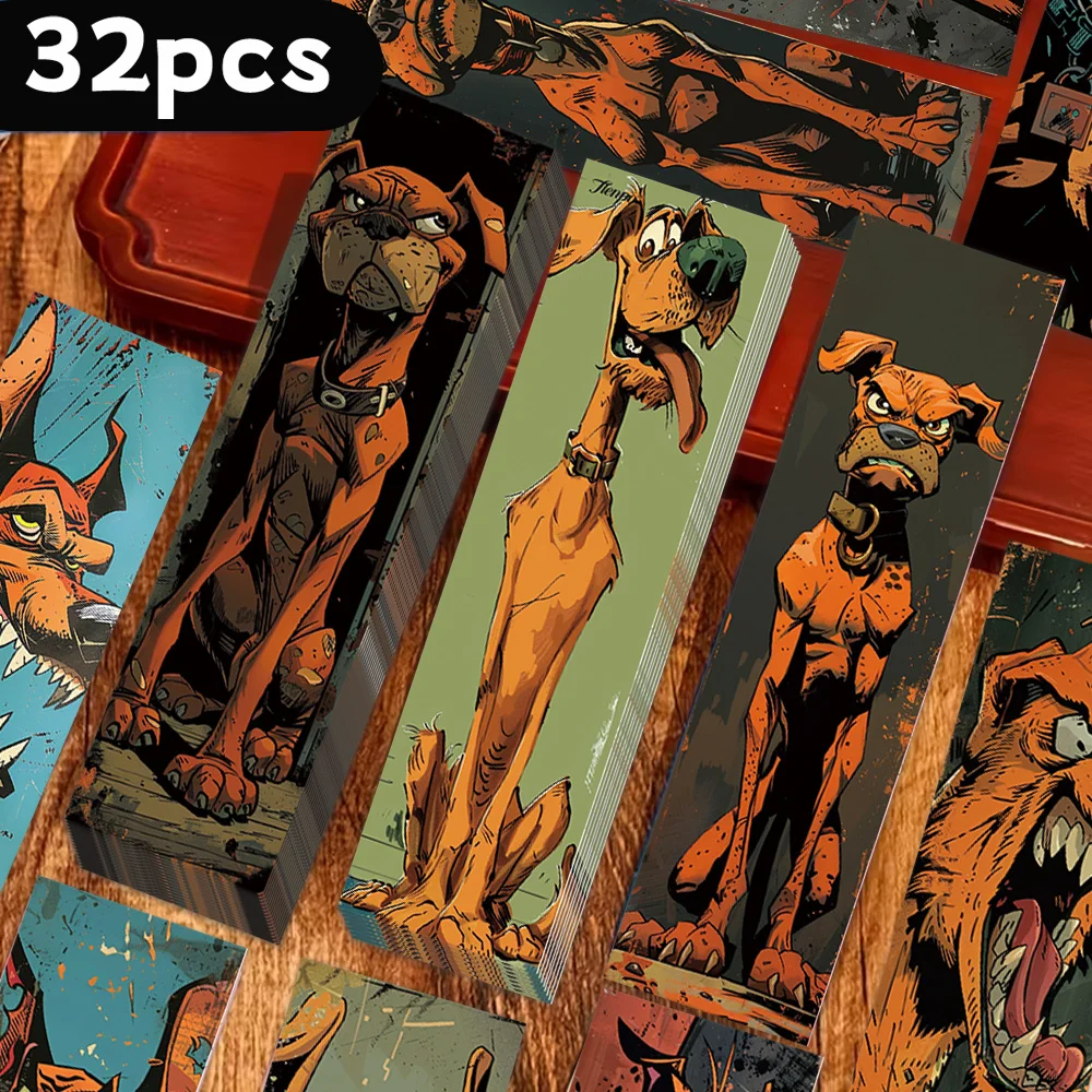 32 marque-pages amusants sur le thème des chiens en colère, Noël, cadeau pour enseignant, cadeaux de rentrée scolaire, designs artistiques créatifs