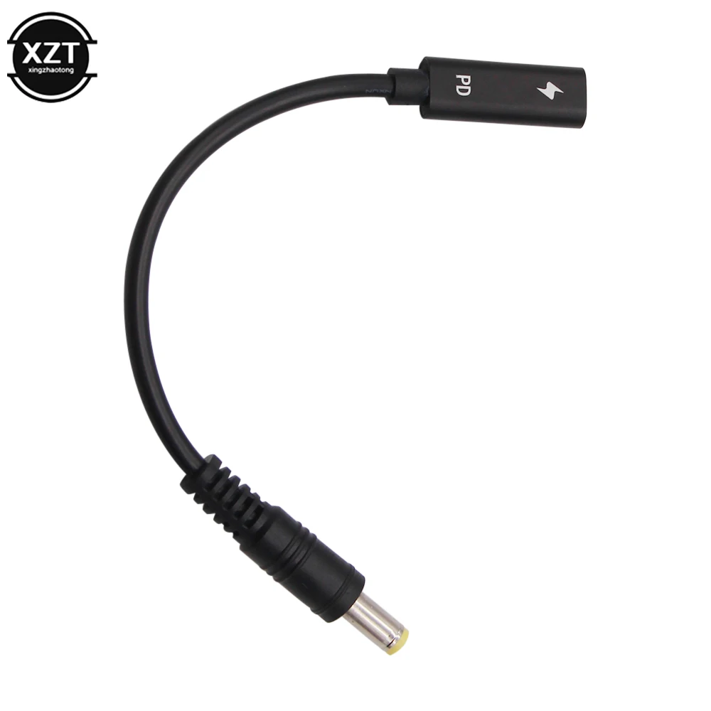 USB 3.1 Type C Female to DC 5.5*2.5 mm Male Jack Charger Adapter PD Power Cable for Lenovo Asus Hp Dell Acer Toshiba Laptop