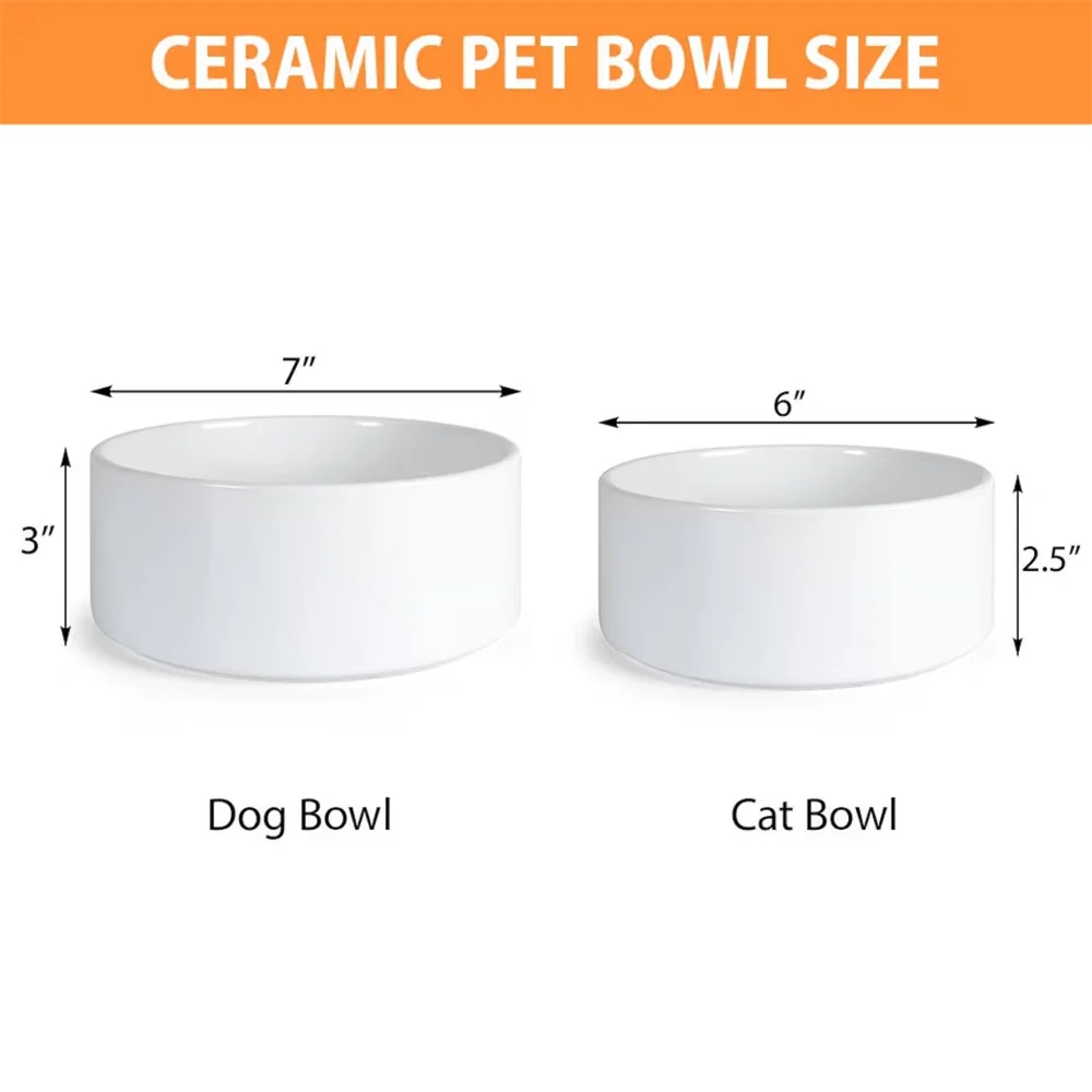 Personalized Dog Food Bowl, Custom Pet Bowl, Dog Gift, Ceramic Pet Bowl, Custom Cat and Dog Food Bowl