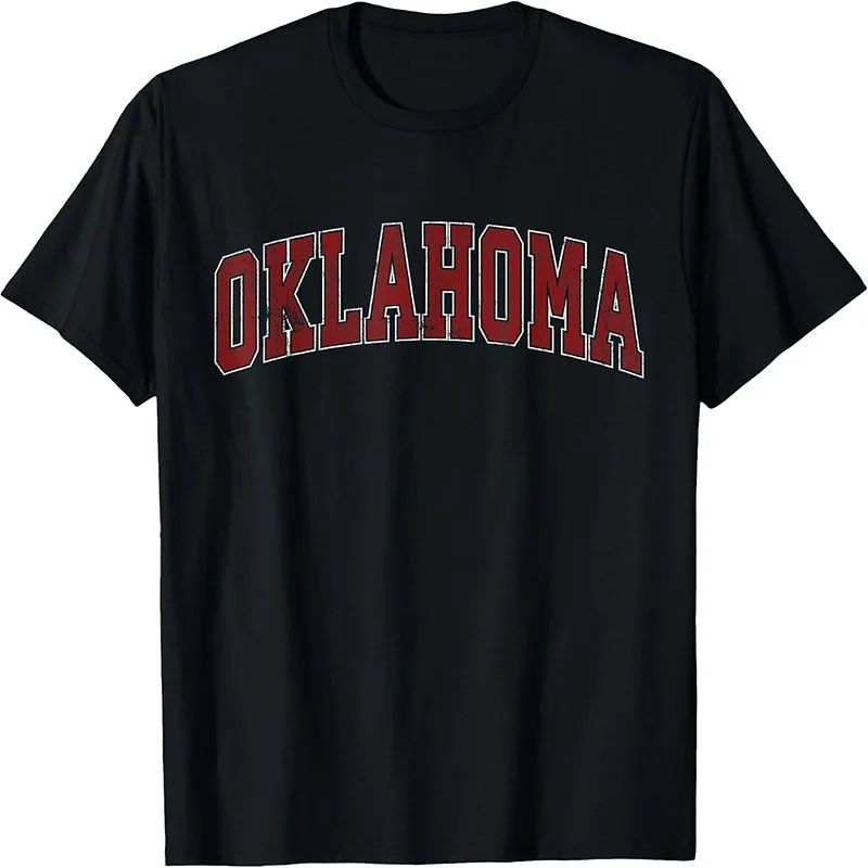 Vintage Varsity Distressed Arch Text State Pride T-Shirt