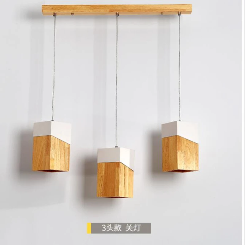 

Nordic design wood pendant lights modern simple iron and wooden lampshade creative restaurant cafe hanging lamp light fixture