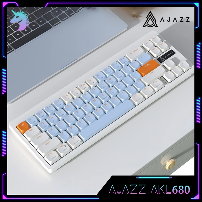 

Ajazz AKL680 Mechanical Keyboard 68Keys 2Mode 2.4G Bluetooth Wireless Keyboard Huannuo Dwarf Switch Office For Win/Mac/iOS Gifts